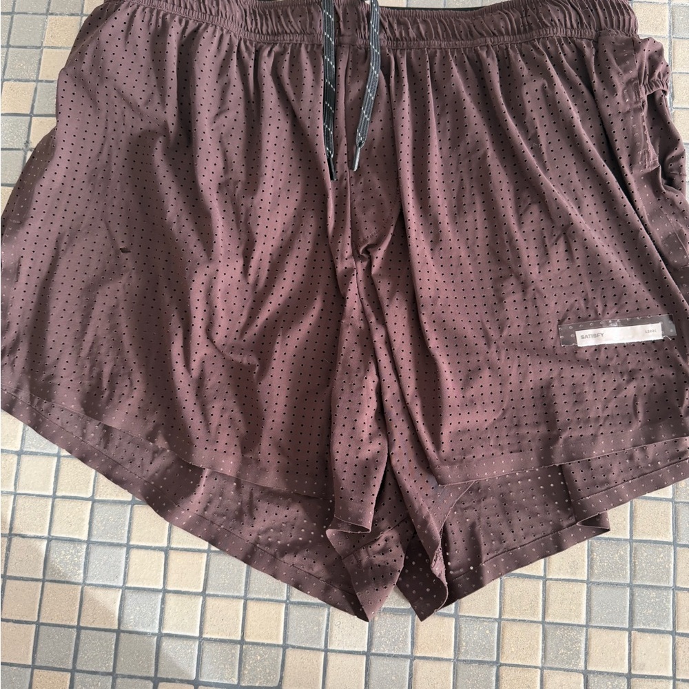 Satisfy Mens Trail Short (Brown) Performance